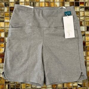 NWT Lady Hagen 7" Inseam Pull On Shorts with Tummy Control~XS~Gray~$65